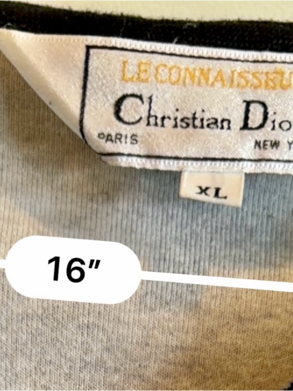 Vintage Christian Dior Le Connaisseur Track Jacket XL Gray Black 80s 90s - Picture 4 of 5